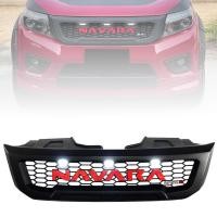 ราคา กระจังหน้า หน้ากระจัง มีไฟ LED สีขาว โลโก้แดง รุ่น นิสสัน นาวาร่า NISSAN NAVARA NP300 ปี 2014 2018 สีดำด้าน 1 ชิ้น (7939870198)