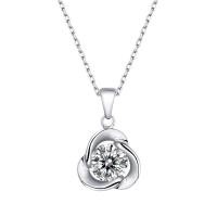 ราคา เพชรแท้ 100 Trumium สร้อยคอเพชรแท้ใบโคลเวอร์ 1 กะรัต S925 เงินสเตอร์ลิงใบโคลเวอร์รอบจี้ ของขวัญแฟชั่นสุดหรูเบา ๆ ให้แฟนพร้อมใบรับรอง GRA (19842802460)