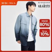 ราคา GIORDANO Men Shirts 100 Cotton Gradient Shirts Cargo Pockets Long Sleeve Classic Collar Simple Fashion Casual Shirts 18044622 (22474554301)