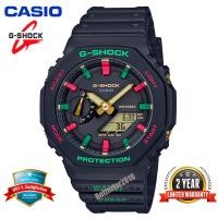 ราคา Original G Shock GA2100ผู้ชายนาฬิกากีฬาDualแสดงเวลา200Mกันน้ำกันกระแทกและกันน้ำโลกLEDไฟเปิดปิดอัตโนมัติผู้ชายกีฬานาฬิกาข้อมือ2ปีการรับประกันอย่างเป็นทางการGA 2100TH 1Aสีดำสีเขียว พร้อมสต็อก (627501213