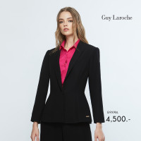 ราคา Guy Laroche womans jacket Super B Blazer แจ๊คเก็ตทำงานผู้หญิง คอวี เข้ารูป แขนยาว สีดำ G9X9BL (16867720775)
