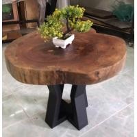 ราคา PradooSiam โต๊ะกลาง โต๊ะกาแฟ โต๊ะญี่ปุ่น coffee table รุ่น PS 1379 ท๊อปไม้แผ่นเดียว ทรงธรรมชาติ เนิ้อแข็ง ขาโต๊ะเหล็ก สีดำด้าน 1ชุด ขนาด W50 60 H45cm โต๊ะล๊อฟ โต๊ะหน้าโซฟา โต๊ะหน้าทีวี โต๊ะข้างหัวเตีย