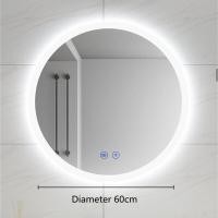 ราคา Bathroom Intelligent Mirror LED Lighting Mirror 3 color Dimming Mirror Circular Touch Illuminated Mirror Bathroom Wall Mounted Washbasin Mirror Dressing Mirror (11688076665)