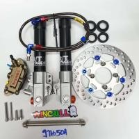 ราคา ชุดสเตท6 50A WAVE110i WAVE125 SPARK135 WAVE100s ปั๊มเม้า ชา ขา แกนล้อหน้า ซีลโช้ค น็อต จาน สายเบรค อะไหล่แต่งเวฟ110i ชุด8ชิ้น (1035804132)