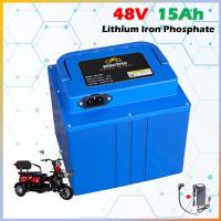 ราคา แบตเตอรี่สามล้อไฟฟ้า จักรยานไฟฟ้า48V 15AH LiFePO4 BMS 50แอมป์ ลิเที่ยมฟอสเฟส ปลอดภัยไม่ติดไฟ (23088053668)