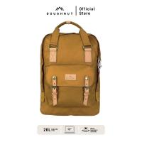 ราคา DOUGHNUT รุ่น Macaroon 20L Reborn Series Camelกระเป๋าเป้ สารพัดช่องจัดเก็บ สายสะพายบุนวม อะไหล่หนังแท้ ทนทาน ของแท้ (22434452327)