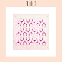 ราคา MILIN Milin spicy cocktail scarf Spicy cocktail ผ้าพันคอมินลินลายสไปซี่ค็อกเทล ตกแต่งด้วยคริสตัล 41 Rainbow Martini Scarf (18736150498)