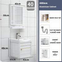 ราคา ชุดอ่างล้างหน้าในห้องน้ำ อ่างเซรามิกพร้อมชั้นวางแก้ว (19253193076)