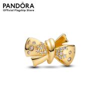 ราคา Pandora Gold Bow 14k gold plated charm (22906515037)