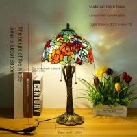 ราคา Tiffany Stained Glass Table Lamp LED Colorful Table Light Living Room Study Room Bedroom Decoration Bedside Lamp Desk Lamp (18824279930)