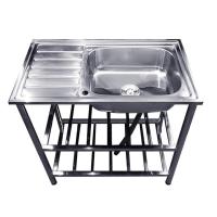 ราคา TEKA อ่างล้างจานตั้งพื้น 1 หลุม 1 ที่พัก รุ่น AJ สเตนเลส ก็อกน้ำเย็น (20291794776)