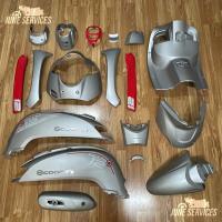 ราคา ชุดสี Scoopy i ปี2017 2019 18 ชิ้น สีเทาด้าน แดง ติดลายปี2019แดง (22148076014)