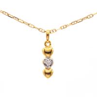 ราคา Happy Jewelry จี้หัวใจเล็กๆ ทองแท้ 9k 37 5 เพชรเกสร PD106 เฉพาะจี้ (19901822475)