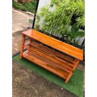 ราคา Sukthongแพร่ โต๊ะวางทีวี 50x150สูง 80ซม ชั้นวางทีวีไม้สัก ชั้นวางของ 3ชั้น โต๊ะวางของเอนกประสงค์ สีส้มอ่อนเคลือบเงาโชว์ลายไม้SUKP 440 (15638026306)