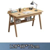 ราคา PD โต๊ะทำงานไม้ยางพารา พร้อมชั้นวางหนังสือ โต๊ะเขียนหนังสือ โต๊ะไม้จริง (10800796635)