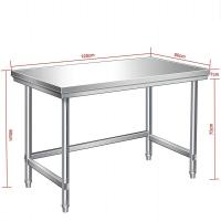 ราคา โต๊ะสแตนเลส 120x50x85ซม สแตนเลส304ทั้งตัว โต๊ะเตรียมอาหาร โต๊ะ โต๊ะอเนกประสงค์ โต๊ะวางเตาแก๊ส โต๊ะครัว โต๊ะวางเตาแก๊ส (17275646561)