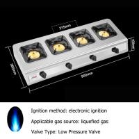 ราคา เตาแก๊สสี่หัว เตาแก๊สหัวฟู่ เตาแก๊สสแตนเลส 4 6 หัว เตาแก๊สในครัว เตาแก๊ส เตาแก๊สเชิงพาณิชย์ ทำความสะอาดง่าย เผาไหม้เร็ว (23139123850)