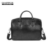 ราคา DAPPER กระเป๋าเอกสาร Wrinkled Effect Briefcase with Diagonal Stripe สีดำ (19006806419)