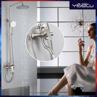 ราคา ชุดฝักบัว 304ชุดฝักบัวอาบน้ำสแตนเลส หัวฝักบัว ชุดฝักบัวอาบน้ำอุ่นและน้ำเย็น 3 ฟังก์ชั่น (1187950323)