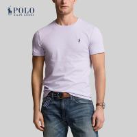 ราคา Polo Ralph Lauren เสื้อยืดผู้ชาย Custom Slim Fit Jersey Crewneck T Shirt รุ่น MNPOTSH1N822324 สีม่วง (23176897028)