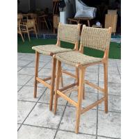 ราคา เก้าอี้บาร์ เก้าอี้ไม้สักบาร์ งานเชือกถัก Woven rope counter stool ส่งฟรีทั่วประเทศ (18537105132)