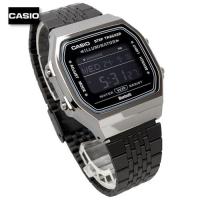 ราคา Velashop นาฬิกาข้อมือผู้ชายคาสิโอ ดิจิตอล Casio Digital Vintage Bluetooth สายสแตนเลสชุบเคลือบสีดำ กระจกดำ รุ่น ABL 100WEGG 1BDF ABL 100WEGG 1B ABL 100WEGG (23268308689)