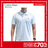 ราคา CALVIN KLEIN เสื้อโปโลผู้ชาย ทรง Regular รุ่น J326903 YAF สีขาว (23264530511)