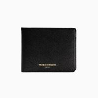 ราคา TAKEO KIKUCHI กระเป๋าสตางค์ใบสั้น BLACK WABI SABI SAFFIANO WALLET (16475949311)