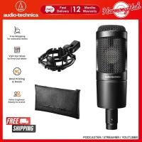 ราคา Audio technica AT2035 ไมโครโฟนคอนเดนเซอร์ Cardioid เหมาะสําหรับสตูดิโอ Podcast และสตรีมมิ่งสื่อ เอาต์พุต XLR สีดํา (22915460808)