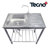Tecnostar อ่างล้างจานพร้อมขาตั้ง 1 หลุม 1 ที่พัก รุ่น TNS STT 7540