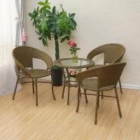 ราคา เฟอร์นิเจอร์โต๊ะหวาย 2 คน เก้าอี้หวายเทียมสนาม แข็งแรง ไม่ต้องประกอบ โต๊ะและเก้าอี้ลานกลางแจ้ง ชุดโต๊ะเก้าอี้หวายเทีย (22831994306)