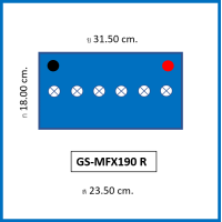 ราคา แบตเตอรี่รถยนต์ GS รุ่น MFX190L R MF 90Ah พร้อมใช้ ไม่ต้องเติมน้ำ สำหรับรถปิคอัพตู้SUV 2800cc (14475134638)