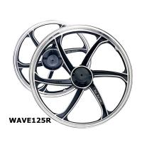 ราคา ล้อแม็ก Wave 125r 100s ชุดล้อ ล้อแต่ง W 125r ไซส์ ของแต่ง เวฟ 125r สีดำเงา ล้อแม็กรถมอไซค์ 1คู่ อะไหล่แต่ง (23122612023)