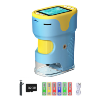 ราคา Handheld Digital Microscope for Kids with 2inch HD Screen 200 1000X Pocket Microscope Educational Gift for Children (22355467593)