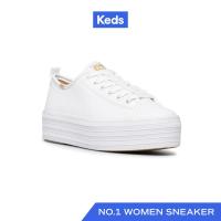 ราคา KEDS รองเท้าผ้าใบหนัง มีส้น รุ่น TRIPLE UP LEATHER สีขาว WH61626 (7363576353)