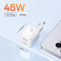 ราคา Baseus Picogo 45W PD ที่ชาร์จสำหรับไอโฟน16 Pro Max ที่ชาร์จ GaN Type C เครื่องชาร์จ USB Carhger แบบพกพาสำหรับ iPhone 15 (23087629244)