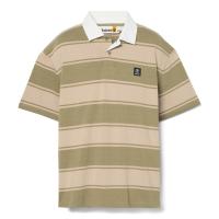 ราคา Timberland Mens Striped Rugby Short Sleeve Polo Shirt เสื้อโปโล TBLMA42E5 (21689807479)