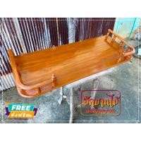 ราคา HNGM หิ้งพระ หิ้งพระโค้งไม้สักทอง 100 38 ซม หิ้งพระเหลี่ยมไม้สักติดผนัง หิ้งวางไอ้ไข่ สีย้อม (9850870815)