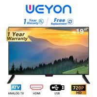 ราคา WEYON ทีวี19นิ้ว LED TV อนาลอค ทีวี HD Ready 1xUSB 1xHDMI ราคาพิเศษ tv led 19 นิ้ว (1204220578)