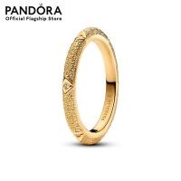 ราคา Pandora Diamond pointed 14k gold plated ring (21871553774)