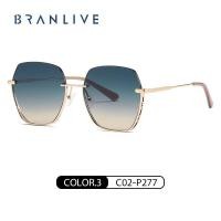 ราคา BRANLIVE DC แว่นกันแดด Gradient Half Rim ยอดนิยม aviator sunglasses (21922558177)