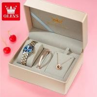 ราคา นาฬิกา Olevs ประกัน 1 ปี นาฬิกาข้อมือผู้หญิง สูท กันน้ำ ของแท้ ส่องสว่าง สายสแตนเลส นาฬิกา ผู้หญิง (16271521991)