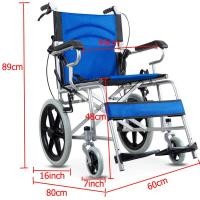 ราคา BLG Mall รถเข็นผู้ป่วย วีลแชร์ วิลแชร์ผู้ป่วย wheelchair รถเข็นผู้ใหญ่ รถเข็นผู้สูงอายุ วีลแชร์ พับได้ รับน้ำหนักได้ถึง 180 กก พับเก็บได้ solhitech (12323953099)
