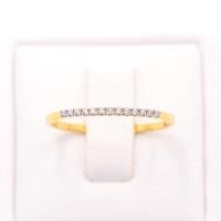 ราคา Lucky Gems แหวนทองแท้ 9k 37 5 เพชร CZ แหวนแถวมินิมอล 9kcz101 (12417074667)