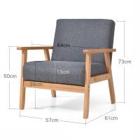 ราคา เก้าอี้โซฟาสไตล์สแกนดิเนเวีย KIMDELIN 1 2 3 4คนที่นั่งผ้าคลุมโซฟา Sofa ไม้บีชกับสำหรับห้องนั่งเล่นโฟม (23275093531)