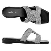 ราคา Holster Zara Low Wedge Black HST462BL รองเท้าแตะส้นสูง (23042822370)