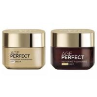 ราคา LOreal Age Perfect Set Day Cream 50ml Night Cream 50ml ลอรีอัล เอจ เพอร์เฟ็คท์ รีสตอร์ริ่ง นูริชชิ่ง เซ็ท เดย์ครีม ไนท์ครีม (9975528387)