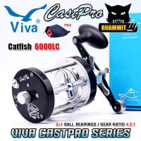 ราคา รอกตกปลา รอกทรงกลม NEW VIVA CASTPRO 5000 6000 RC LC มีทั้งหมุนซ้ายและหมุนขวา (22583547700)