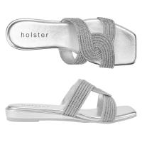 ราคา Holster Zara Low Wedge Silver HST462SI รองเท้าแตะส้นสูง (23042951021)