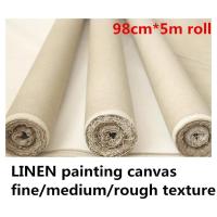 ราคา 98cm 5m Roll Corrosion Resistance Linen Blend Primed Canvas Roll (21013746209)
